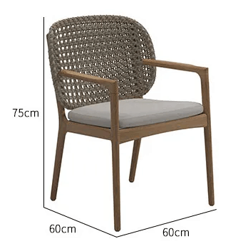 เก้าอี้ไม้สัก 1 ที่นั่ง BUNISE รุ่น MARAIS ขนาด 60×60×75 ซม. สีน้ำตาล_1